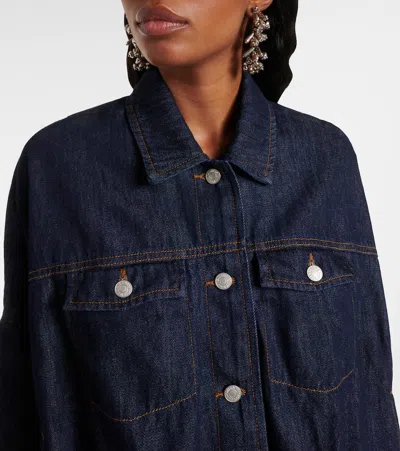 Dries Van Noten Cotton Denim Vesto Jacket In Blue
