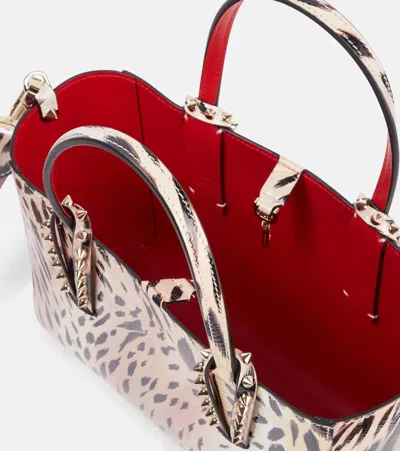 Christian Louboutin Cabata Mini Leopard-print Leather Tote Bag In Multicoloured