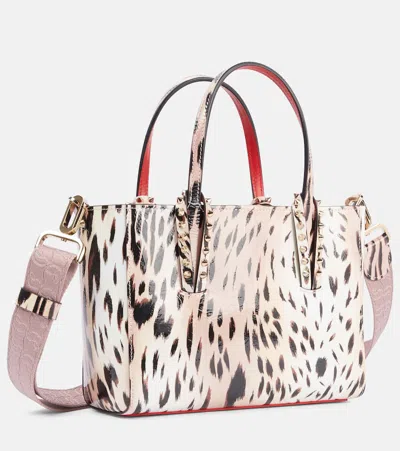Christian Louboutin Cabata Mini Leopard-print Leather Tote Bag In Multicoloured