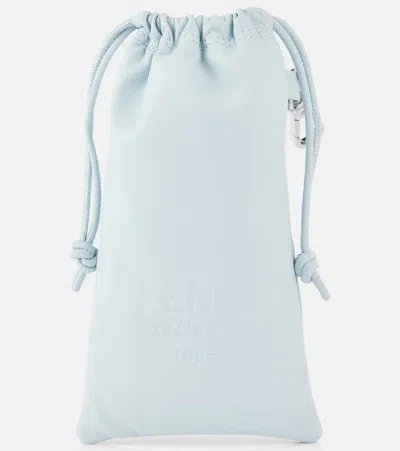 Fendi First Embellished Rectangular Sunglasses In Black