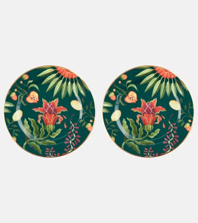 La Doublej Dessert Plates Set Of 2 In Dragonfruit