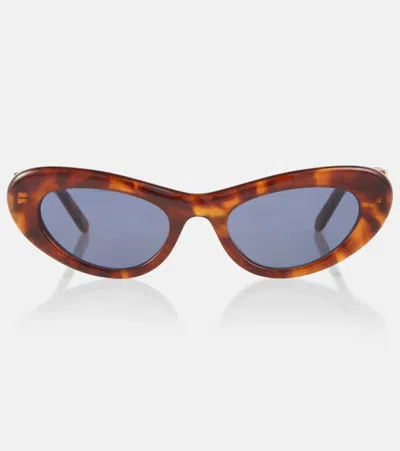Loewe Acetate Cocktail Cat-eye Sunglasses In Braun