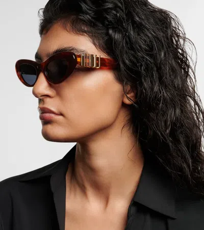 Loewe Acetate Cocktail Cat-eye Sunglasses In Braun