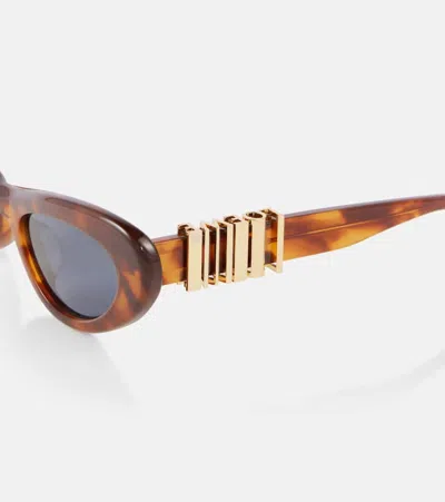 Loewe Acetate Cocktail Cat-eye Sunglasses In Braun