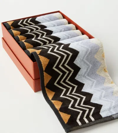 Missoni Giacomo Set Of 6 Face Towels In Multicoloured