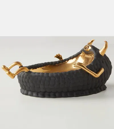 L'objet Haas Lazy Susan Decorative Tray In Black