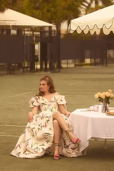 Leo Lin Maxime Off-the-shoulder Voluminous Gown In White