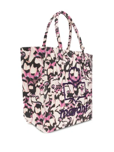 Isabel Marant Yenky Small Butterfly-print Canvas Tote Bag In Rosa