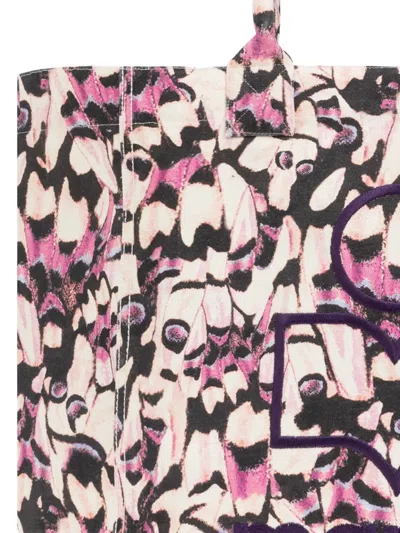 Isabel Marant Yenky Small Butterfly-print Canvas Tote Bag In Rosa