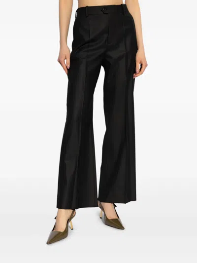 Victoria Beckham Straight-leg Canvas Trousers In Schwarz