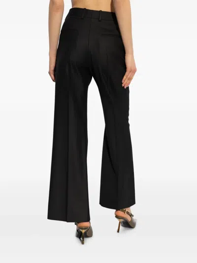 Victoria Beckham Straight-leg Canvas Trousers In Schwarz