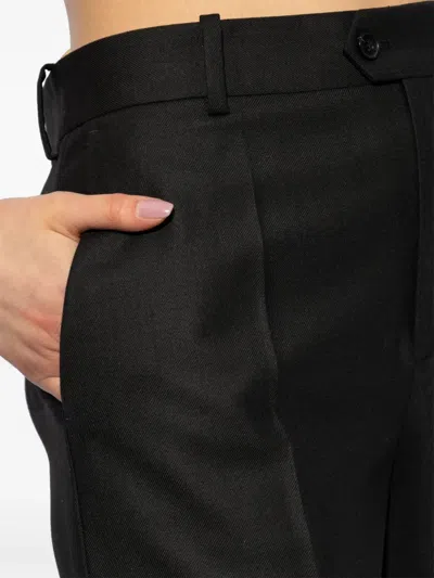 Victoria Beckham Straight-leg Canvas Trousers In Schwarz