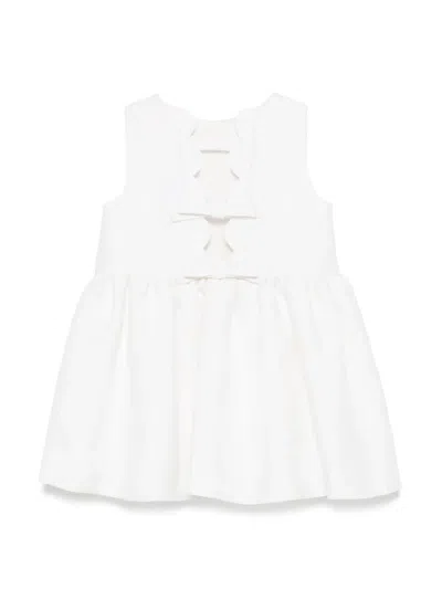 Simonetta Textured Dress In White