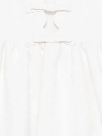Simonetta Textured Dress In White