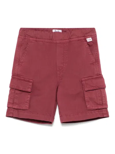 Il Gufo Twill Cargo Shorts In Red