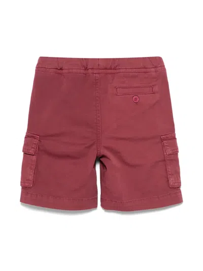 Il Gufo Twill Cargo Shorts In Red