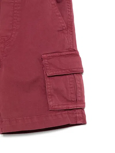 Il Gufo Twill Cargo Shorts In Red