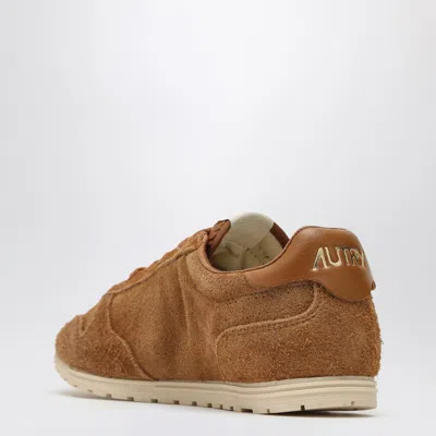 Autry 'windspin Low' Brown Sneaker With Logo On The Side And On The Heel In Brown