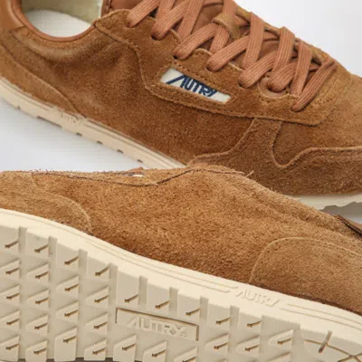 Autry 'windspin Low' Brown Sneaker With Logo On The Side And On The Heel In Brown