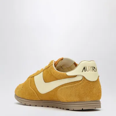 Autry 'windspin Low' Yellow Sneaker With Logo On The Side And On The Heel In Yellow