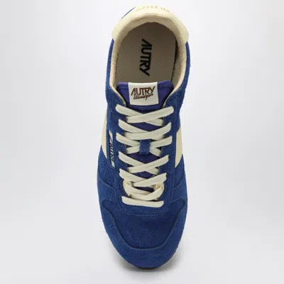 Autry Sneakers Windspin In Suede And Leather Color Blue Yatch And Rutabaga In Blue