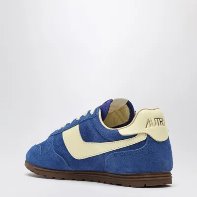 Autry Sneakers Windspin In Suede And Leather Color Blue Yatch And Rutabaga In Blue