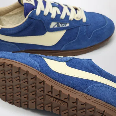 Autry Sneakers Windspin In Suede And Leather Color Blue Yatch And Rutabaga In Blue