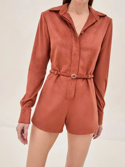 Alexis Archer Romper In Auburn