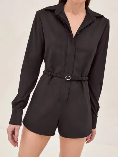 Alexis Archer Romper In Black