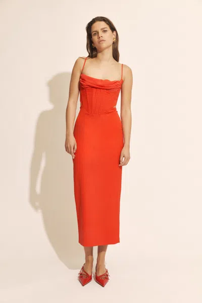 fore cut out midi dress Bardot Martini Cutout Corset In Fire Red badge: MV LIMITED May be worn with Beach Wedding Guest: Dress Boutique Color:Deep Burgundy