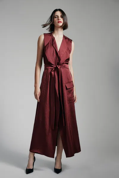 Bardot Lanza Midi Dress In Burgundy