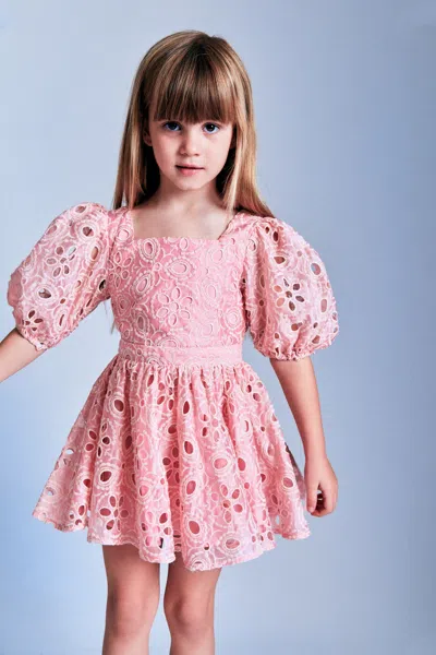 Bardot Junior Kids' Broderie Anglaise Margo Dress In Bliss Pink