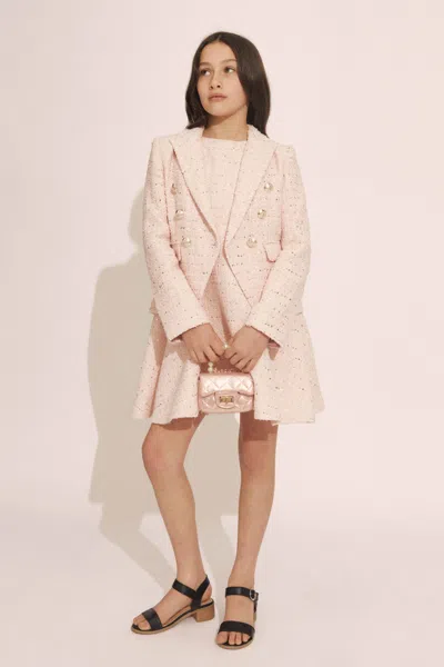 Bardot Junior Kids' Roma Boucle Blazer In Pink