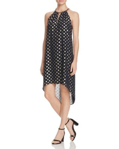 green emerald velvet dress MICHAEL KORS NAVY & GOLD PRINT LATTICE GEORGETTE MAXI DRESS SIZE L –  Whispers Dress Agency
