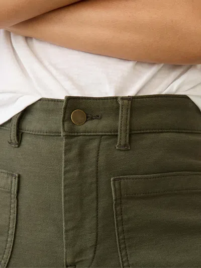 Faherty Stretch Terry Patch Pocket Pants Forest Olive In Forest Olive