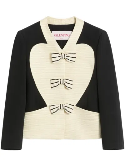 Valentino Embroidered Blazer In Black