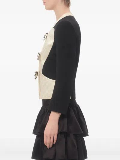 Valentino Embroidered Blazer In Black