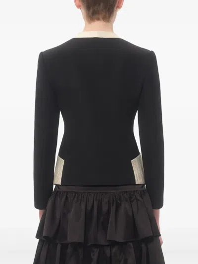 Valentino Embroidered Blazer In Black