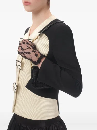 Valentino Embroidered Blazer In Black