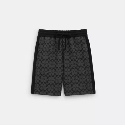 Coach Signature Shorts In Grey