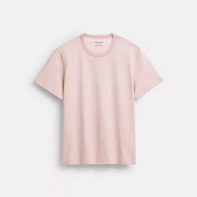 Coach All Over Signature T-shirt In Organic Cotton, Size: Xl In Multi