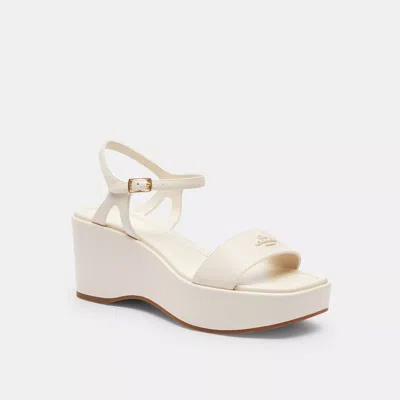 Coach Gale Wedge Sandal In White