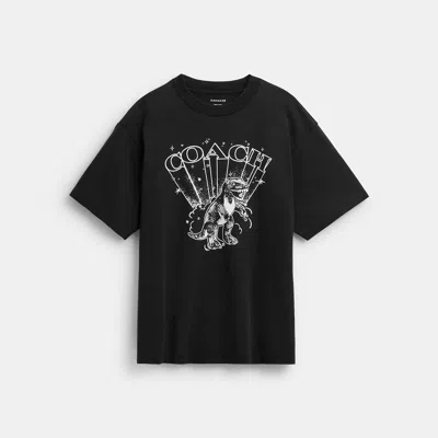 Coach T Rex Relaxed T-shirt In Organic Cotton In Black
