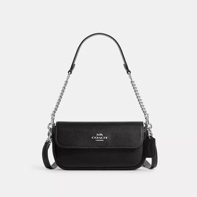 Coach Hailey Flap Bag In Black