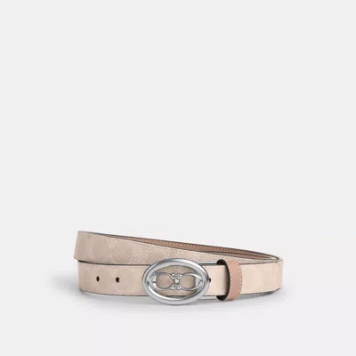 Coach Signature Buckle Cut To Size Belt, 25 Mm In Beige