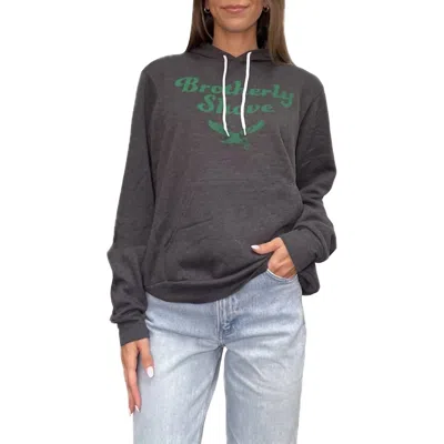 Codeword Brotherly Shove Fleece Hoodie In Heather Charcoal In Grey