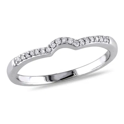 Mimi & Max Diamond Wedding Band 10k White Gold In White