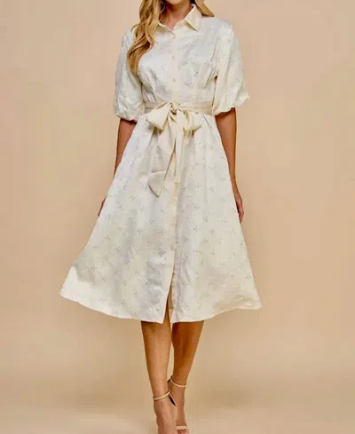 Tcec Sequin Dress In Cream In White