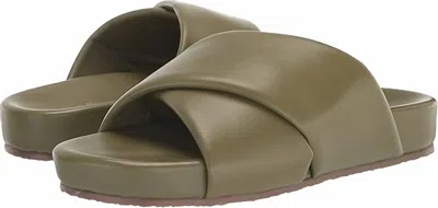 Seychelles Heartfelt Leather Slide Sandals In Olive In Green
