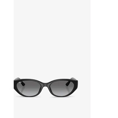 Ray Ban Rb4457d Bio-based Sonnenbrillen Schwarz Fassung Grau Glas 55-19 In Black